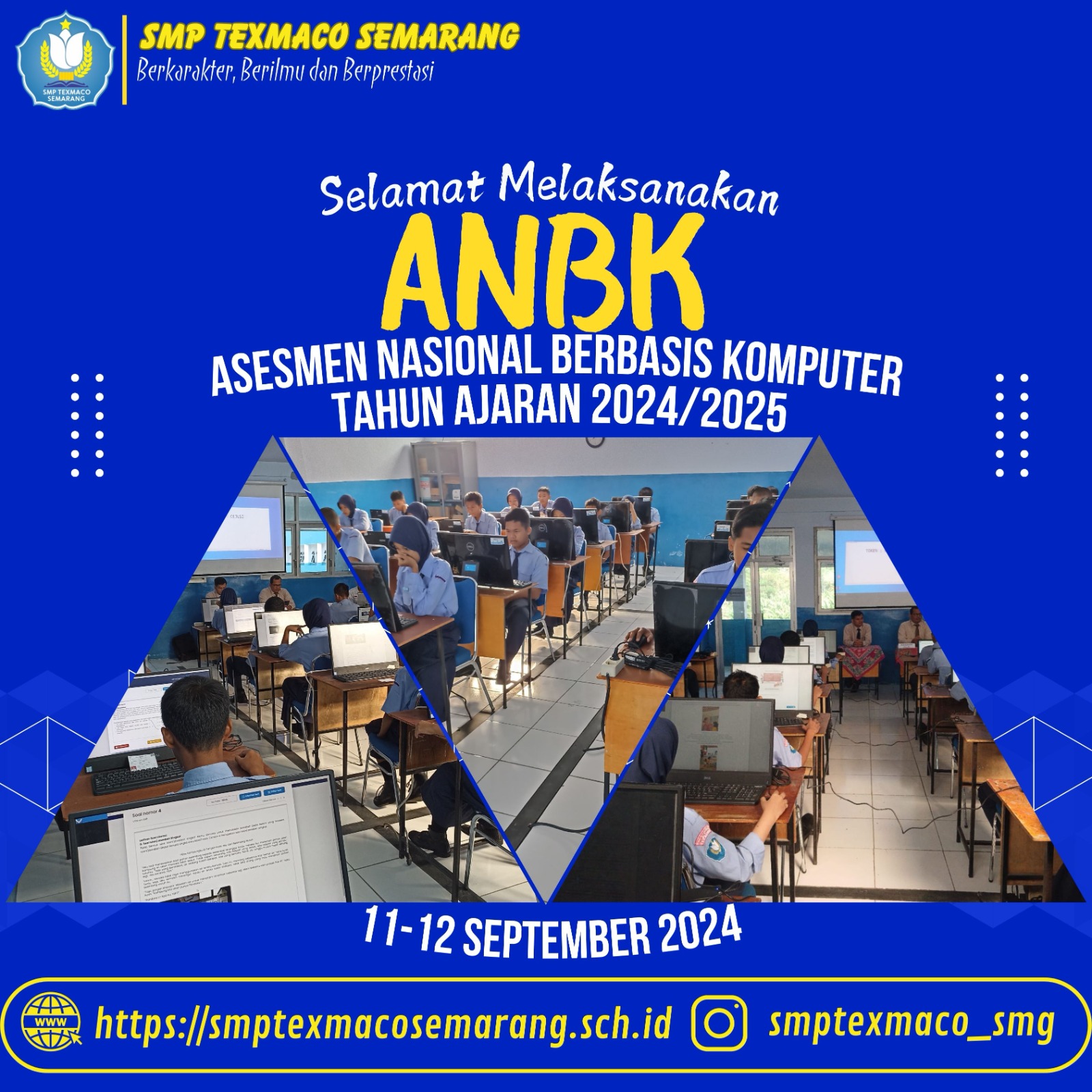 Pelaksanaan ANBK 2024 di SMP Texmaco Semarang